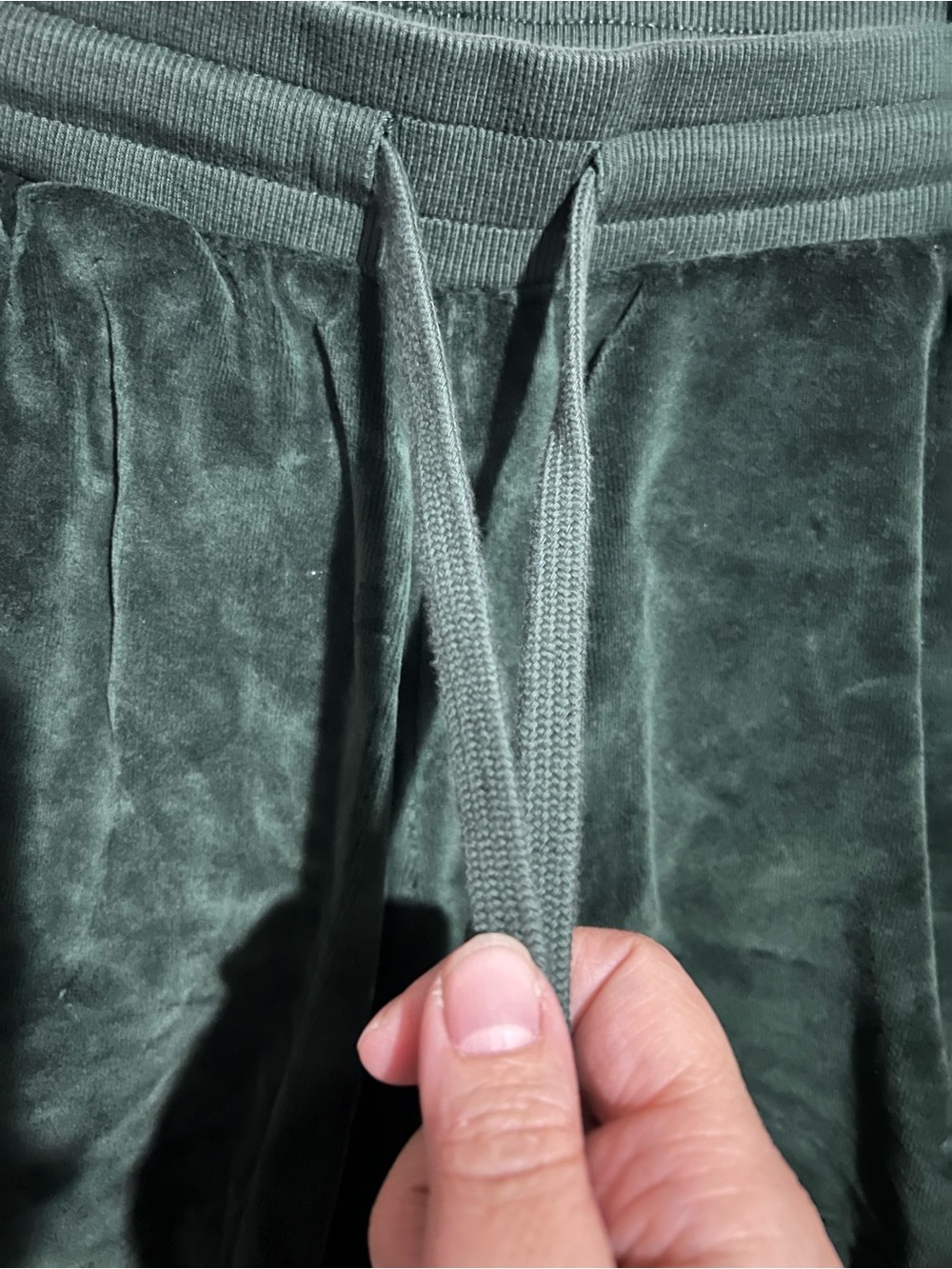 Pact Organic Cotton Forest Green Velour Lounge Shorts Cozy Pull-On Athleisure - Picture 4 of 6